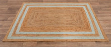 Load image into Gallery viewer, Square Braided Rug Hand Woven Jute/Rug - White/Beige
