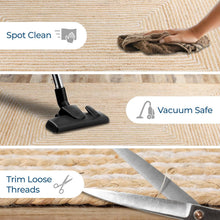 Load image into Gallery viewer, White Cotton With Natural Jute Latest Pattern Area Rug/Mat/Carpet
