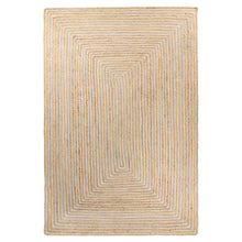 Load image into Gallery viewer, White Cotton With Natural Jute Latest Pattern Area Rug/Mat/Carpet
