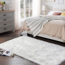 Load image into Gallery viewer, White Faux Fur Rug, Luxury Fluffy Rugs

