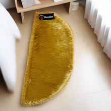 Load image into Gallery viewer, D Shape Bedside Faux Fur Runner, Luxury Fluffy Runner - 60x150 Cm - Golden
