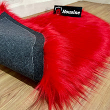 Load image into Gallery viewer, D Shape Bedside Faux Fur Runner, Luxury Fluffy Runner - 60x150 Cm - Red
