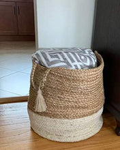 Load image into Gallery viewer, Jute &amp; White - Planter Pots/Storage Basket
