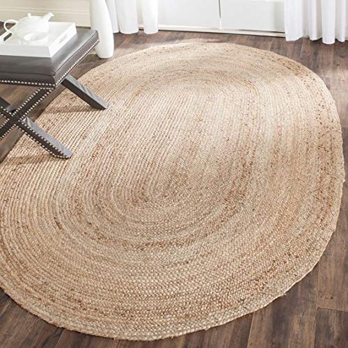 Braided Oval Jute Collection Classic Hand Woven Area Rug
