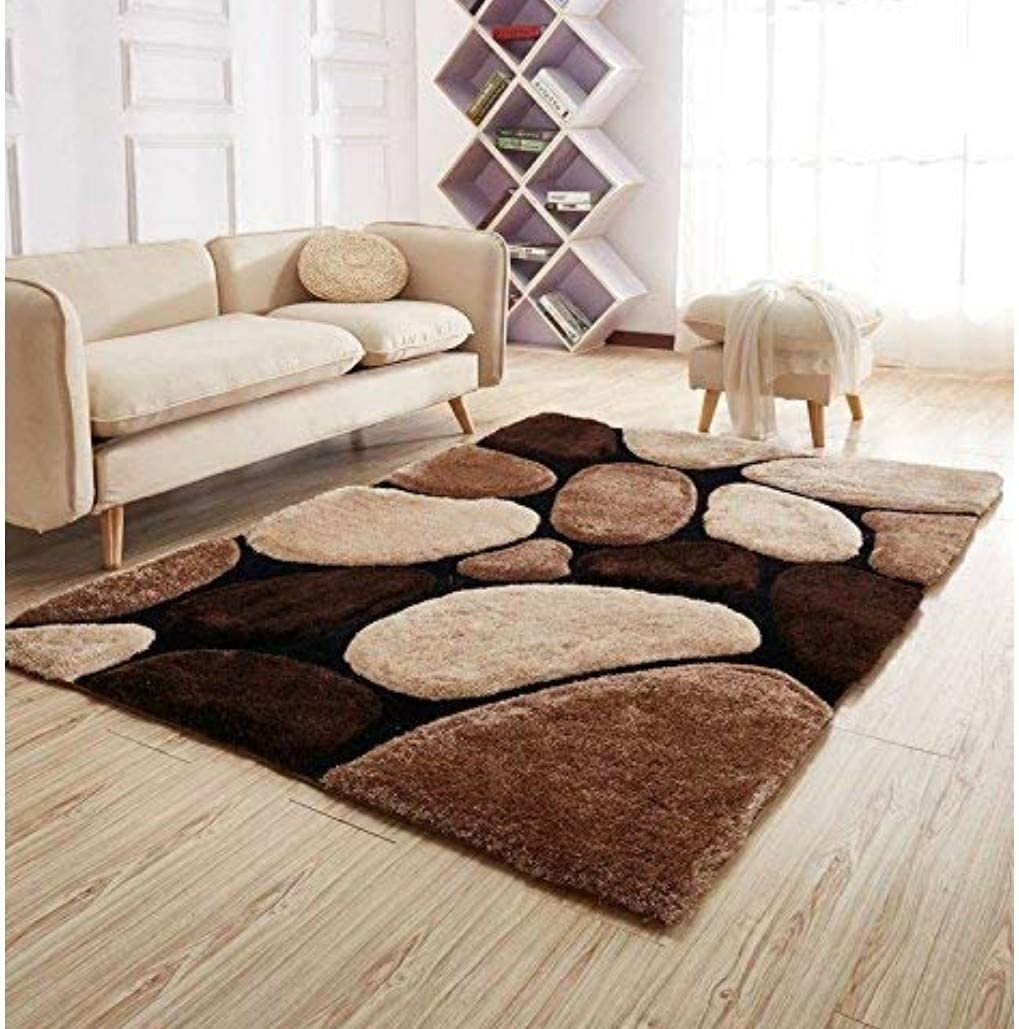 Coffee Stone 3D Modern Shaggy Rug