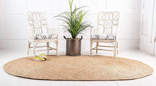 Load image into Gallery viewer, Braided Oval Jute Collection Classic Hand Woven Area Rug
