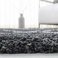 Load image into Gallery viewer, Gray &amp; Ivory Plain Shaggy Bedside runner Rug
