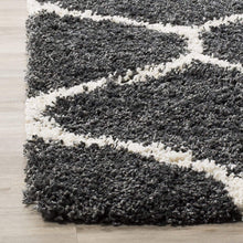 Load image into Gallery viewer, Grey &amp; Ivory Plain Shaggy Bedside runner

