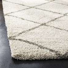 Load image into Gallery viewer, Grey &amp; Ivory Plain Soft Shaggy Bedside runner
