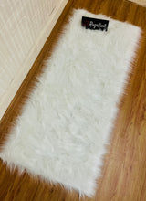 Load image into Gallery viewer, White Bedside Faux Fur Runner, Luxury Fluffy Runner - 60x150 Cm
