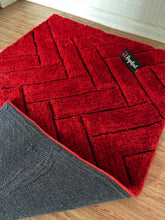 Load image into Gallery viewer, Red 3D Multi Premium Modern Shaggy Rug
