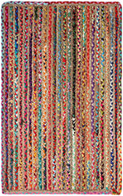Load image into Gallery viewer, Braided Natural Jute &amp; Multi Cotton Collection Classic Hand Woven Area Rug
