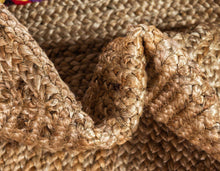 Load image into Gallery viewer, Natural Jute with cotton Collection Classic Hand Woven Area Rug
