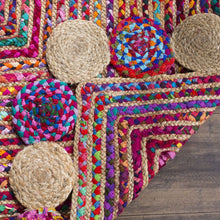 Load image into Gallery viewer, Braided Jute &amp; Chindi Collection Classic Hand Woven Area Rug
