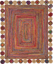 Load image into Gallery viewer, Braided Jute &amp; Chindi Collection Classic Hand Woven Area Rug
