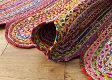 Load image into Gallery viewer, Braided Natural Jute with Colorful Cotton Bed-side Runner
