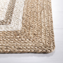 Load image into Gallery viewer, Braided White Cotton &amp; Jute Collection Classic Hand Woven Area Rug
