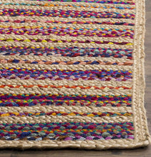 Load image into Gallery viewer, Braided Natural Jute With Multi Cotton Area carpet
