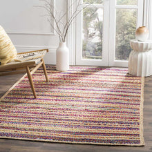Load image into Gallery viewer, Braided Natural Jute With Multi Cotton Area carpet
