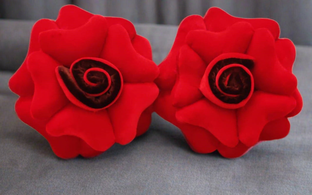 Beautiful 3D Colorful Red-Rose Flower Cushions