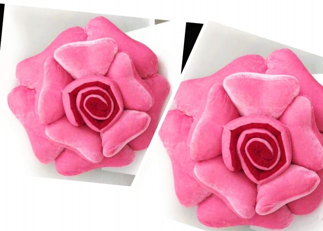 Beautiful 3D Colorful Pink-Rose Flower Cushions
