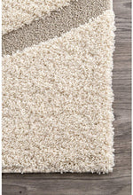 Load image into Gallery viewer, Cream Beautiful Premium Design Micro Cut Shag Rug

