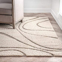 Load image into Gallery viewer, Cream Beautiful Premium Design Micro Cut Shag Rug
