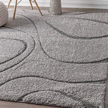 Load image into Gallery viewer, Gray Beautiful Premium Design Micro Cut Shag Rug
