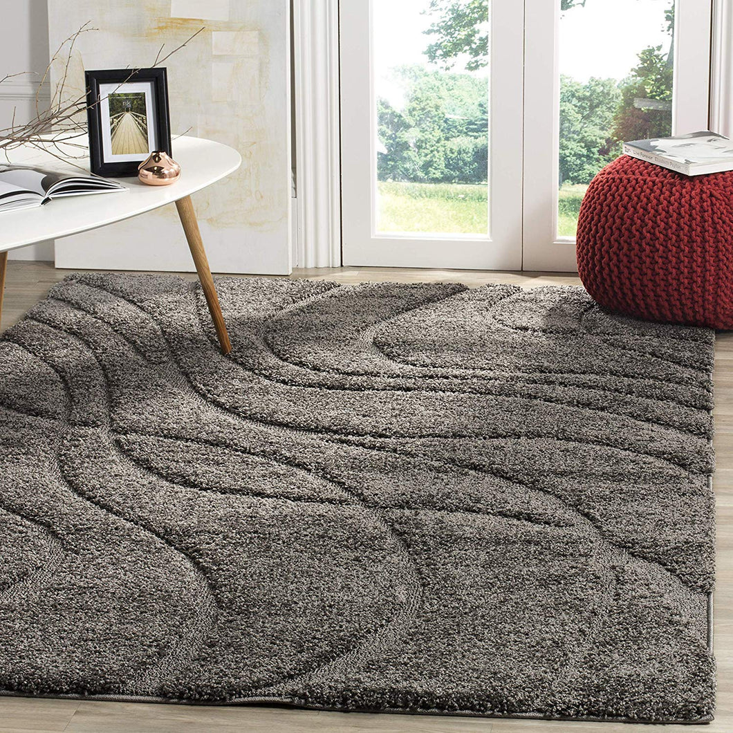 Gray Beautiful Premium Design Micro Cut Shag Rug