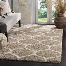Load image into Gallery viewer, Beige Beautiful Premium Design Micro Shag Rug
