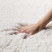 Load image into Gallery viewer, Plain Ivory - Premium Round Shaggy Rug
