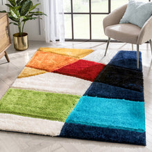 Load image into Gallery viewer, Rainbow Color 3D Cut Collection Classical Shaggy Carpet
