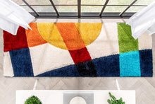 Load image into Gallery viewer, Rainbow Color 3D Cut Collection Classical Shaggy Carpet
