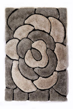 Load image into Gallery viewer, Stylish Gray Rose Modern Shaggy Rug
