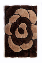 Load image into Gallery viewer, Brown Multi Rose Modern Shaggy Rug
