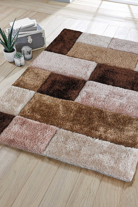 Pink Multi Stylish Modern Shaggy Rug