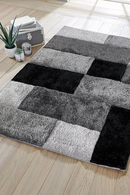 Gray Multi Stylish Modern Shaggy Rug