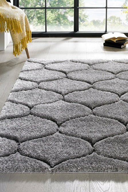 Gray Pitcher Stylish Modern Shaggy Rug