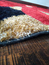 Load image into Gallery viewer, Stylish Red Flower Beige Multi Design Shag Rug
