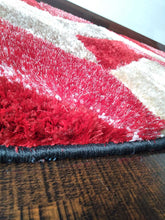 Load image into Gallery viewer, Stylish Red Beige Multi Design Shag Rug
