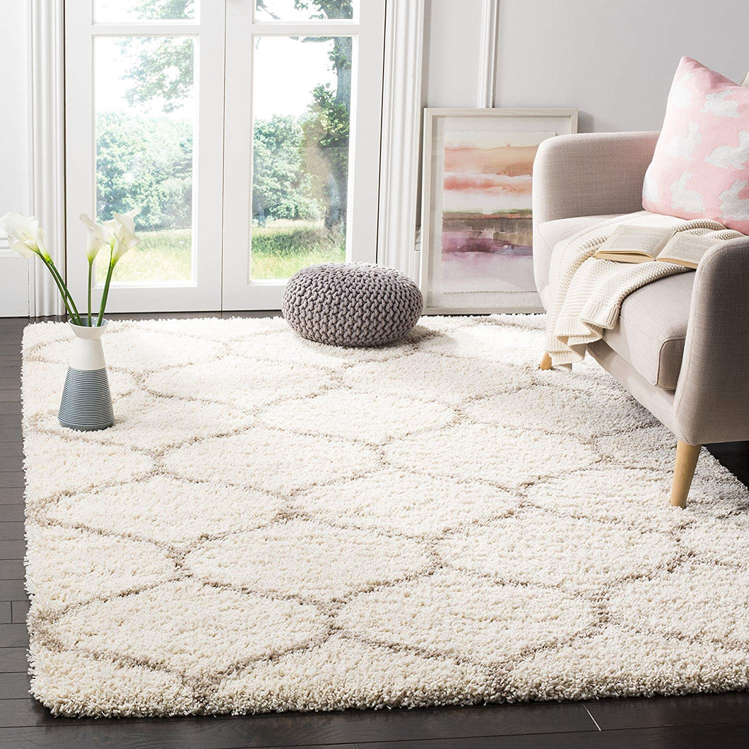 Ivory & Beige Beautiful Premium Micro Shag Rug