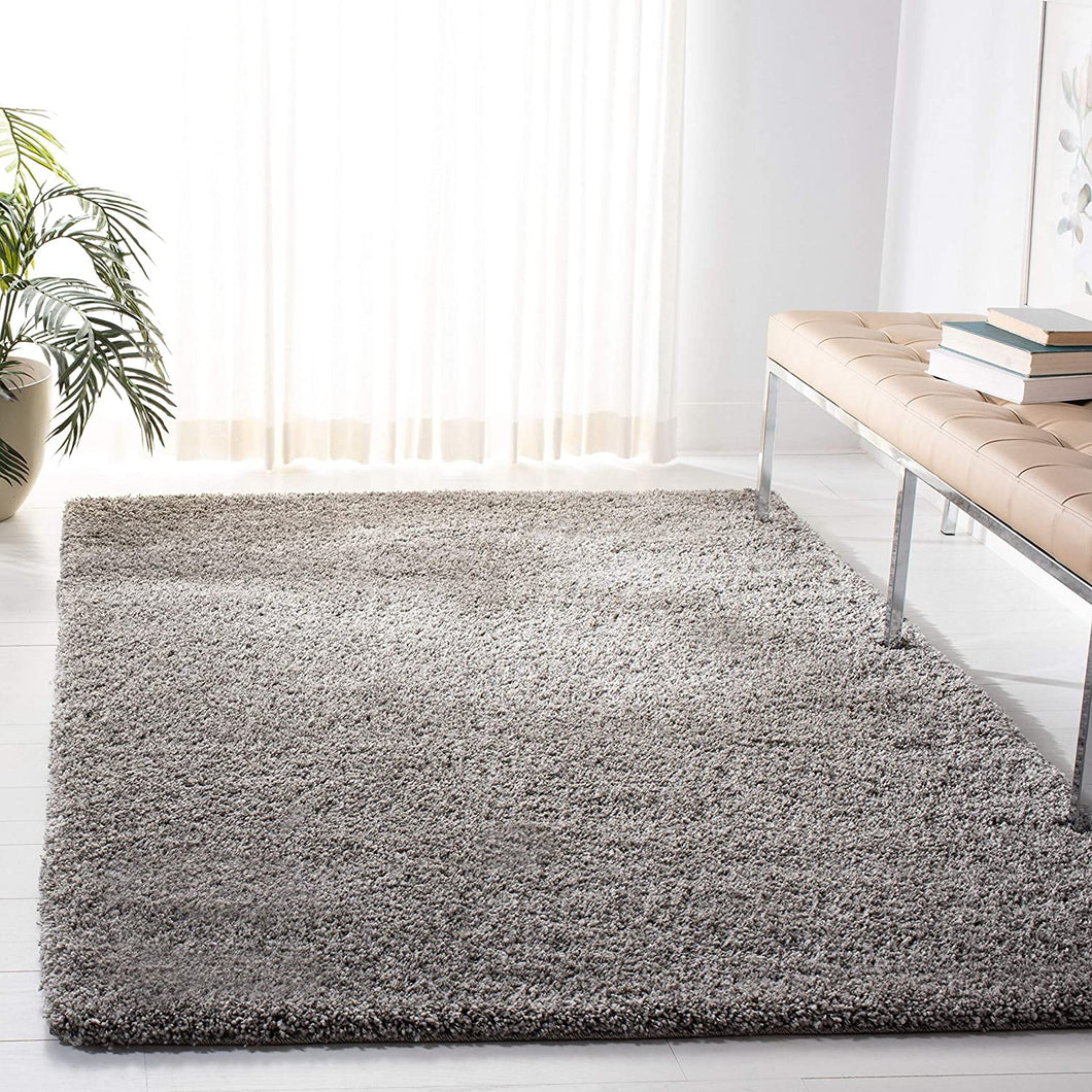 Silver Plain Latest Premium Shaggy Rug